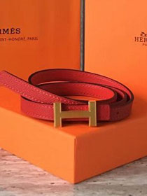 Hermes original epsom leather focus belt 13mm H065556 red