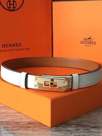 Hermes original epsom leather kelly belt 17mm H069853 white