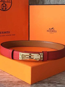 Hermes original epsom leather kelly belt 17mm H069853 red