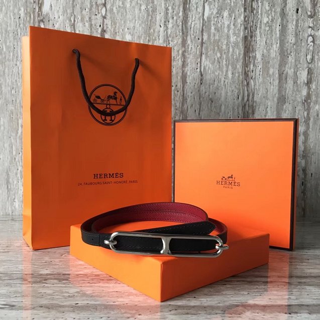 Hermes original epsom leather roulis belt 13mm H065587 black
