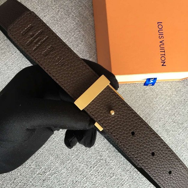 Louis vuitton original calfskin initiales belt 30mm M9521U black