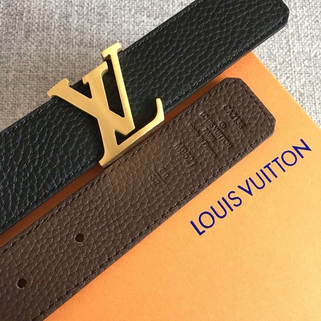 Louis vuitton original calfskin initiales belt 30mm M9521U black