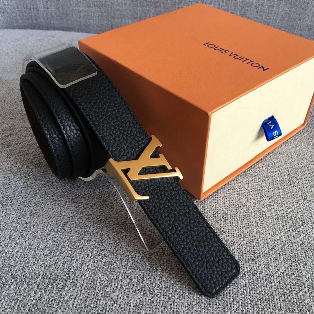 Louis vuitton original calfskin initiales belt 30mm M9521U black