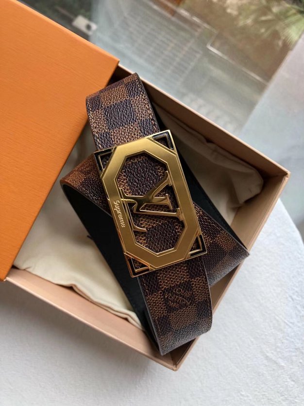 Louis vuitton original damier ebene 35mm belt M9166