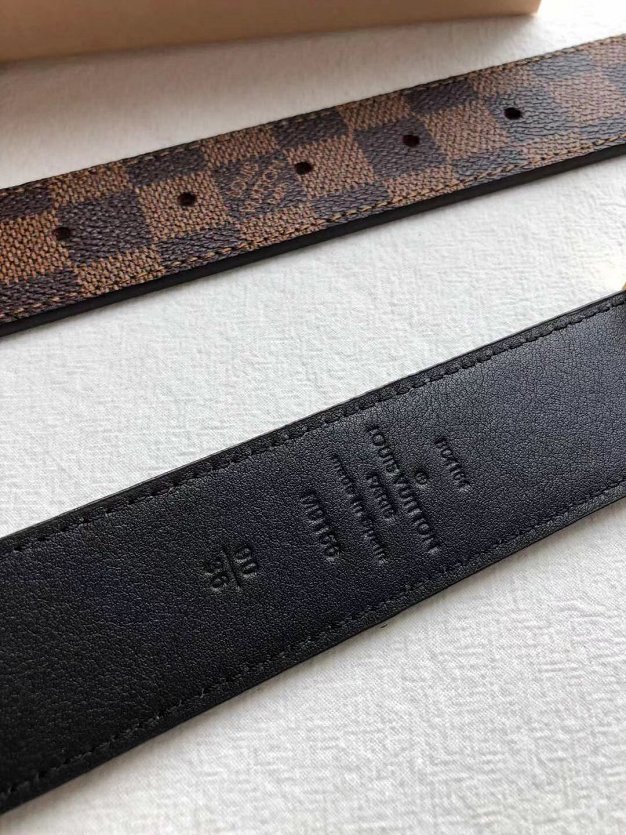 Louis vuitton original damier ebene 35mm belt M9166