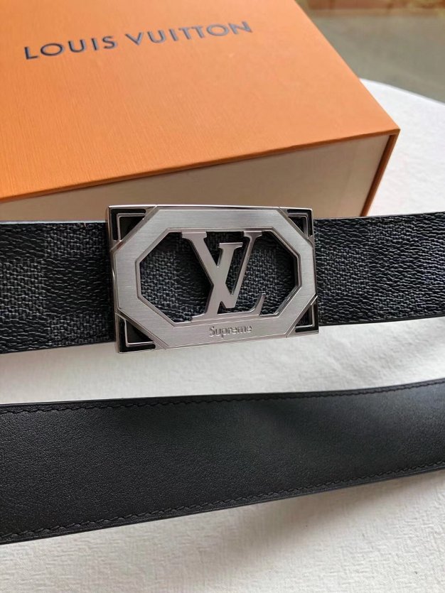 Louis vuitton original damier graphite 35mm belt M9216 