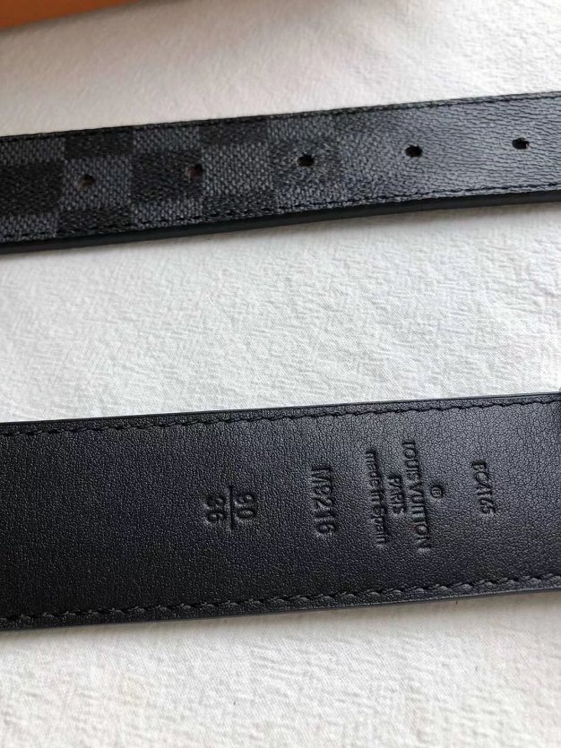 Louis vuitton original damier graphite 35mm belt M9216 