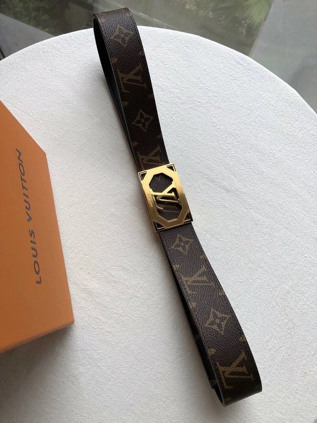 Louis vuitton original monogram 35mm belt M9154 