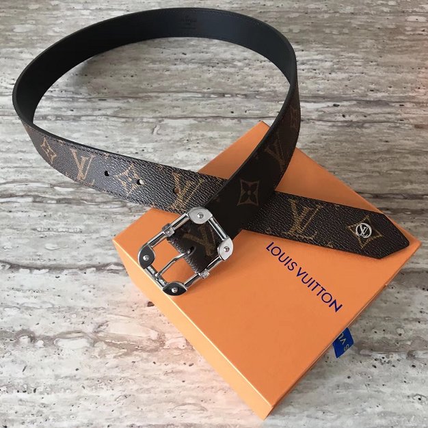 Louis vuitton original monogram canvas malletier belt 25mm M9944U