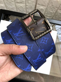 Louis vuitton original monogram reverso reversible 40mm belt M0040Q blue