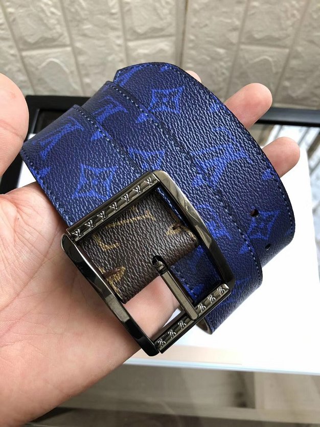 Louis vuitton original monogram reverso reversible 40mm belt M0040Q blue