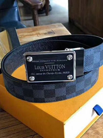 Louis vuitton damier graphite inventeur buckle 40mm belt M9234Q