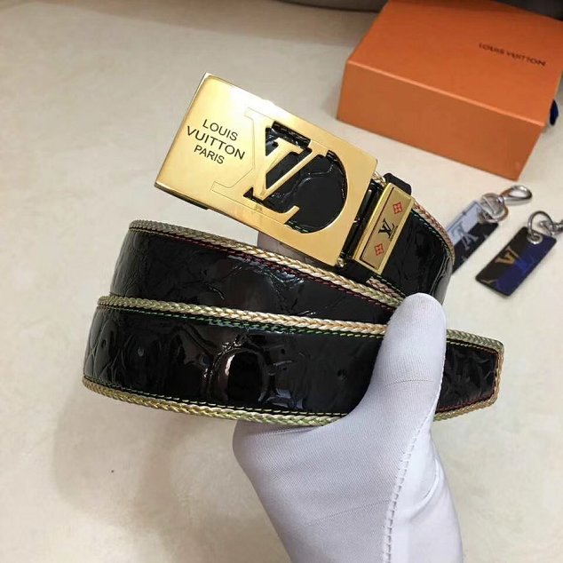 Louis vuitton original calfskin 38mm belt M0052 black