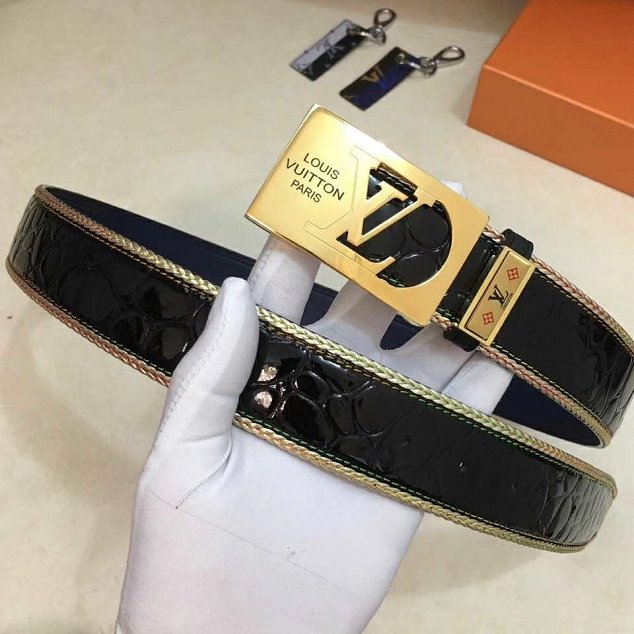 Louis vuitton original calfskin 38mm belt M0052 black