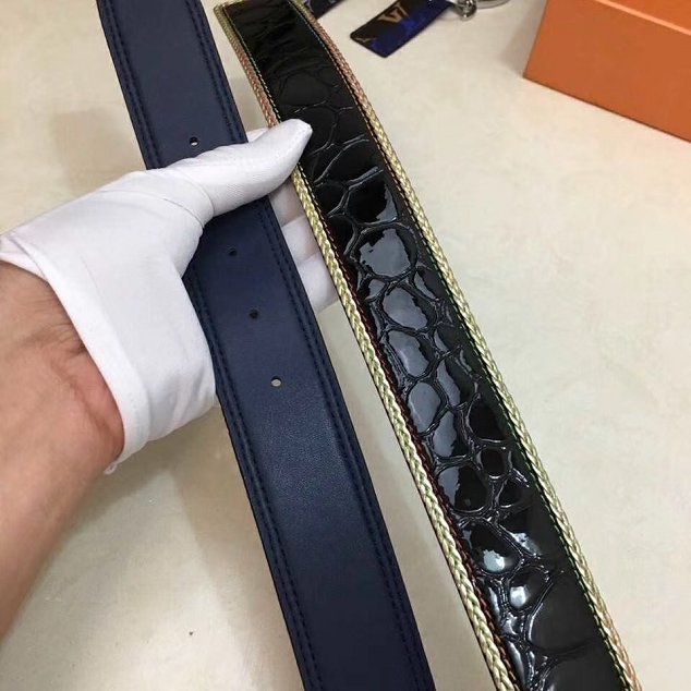 Louis vuitton original calfskin 38mm belt M0052 black