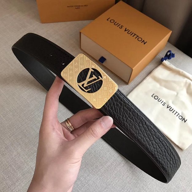 Louis vuitton original calfskin 40mm belt M0042 black