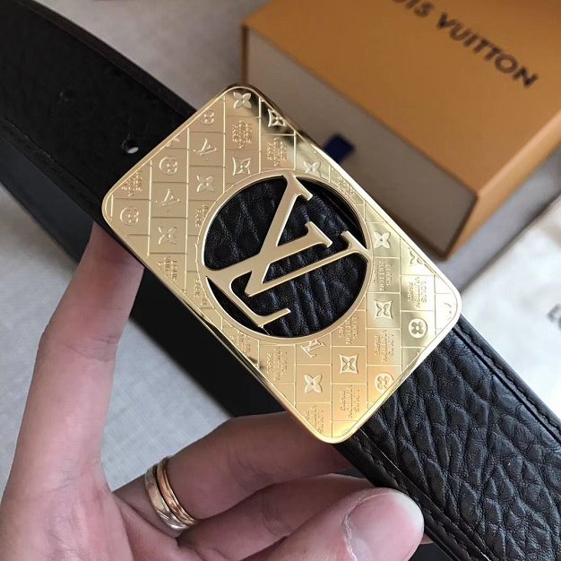 Louis vuitton original calfskin 40mm belt M0042 black