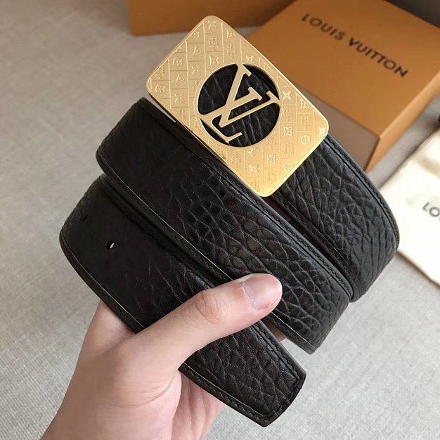 Louis vuitton original calfskin 40mm belt M0042 black