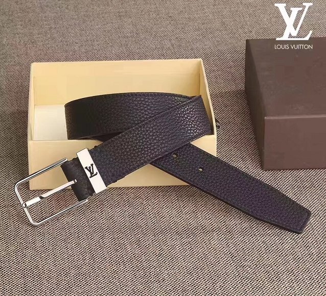 Louis vuitton original calfskin pont neuf 35mm belt M6065T black