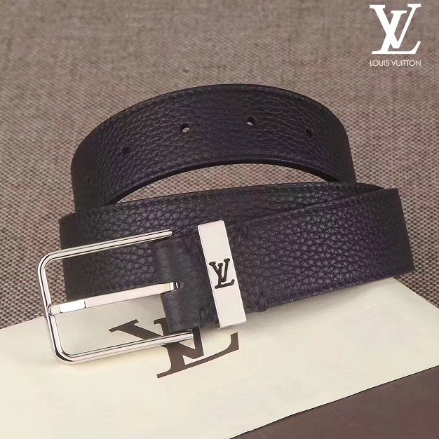 Louis vuitton original calfskin pont neuf 35mm belt M6065T black