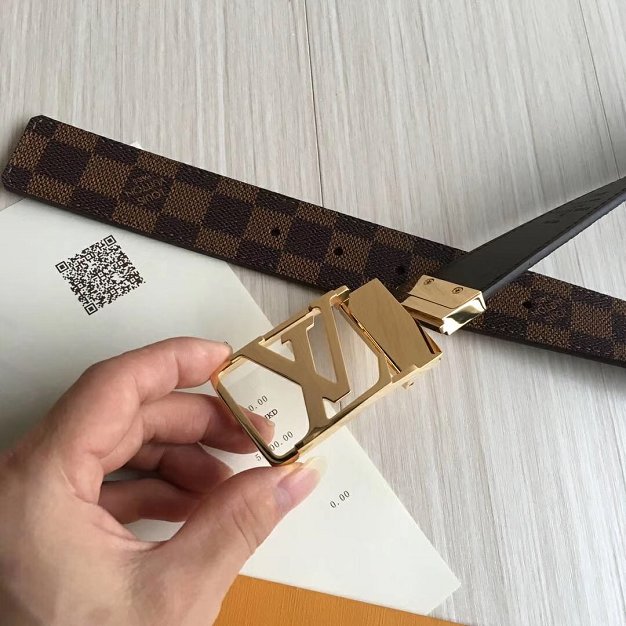 Louis vuitton original damier ebene 35mm belt M0028