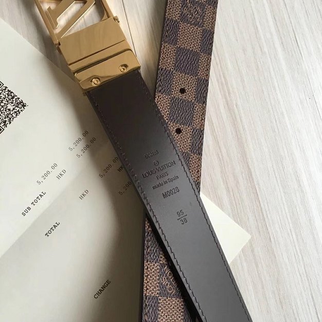 Louis vuitton original damier ebene 35mm belt M0028