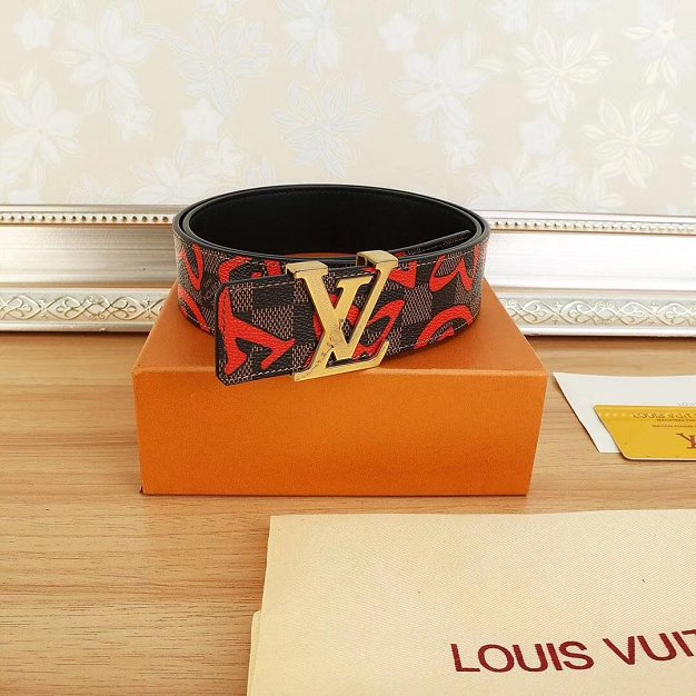 Louis vuitton original damier ebene 40mm belt M9607 