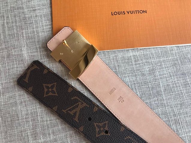 Louis vuitton original monogram canvas initials 40mm belt M9608S