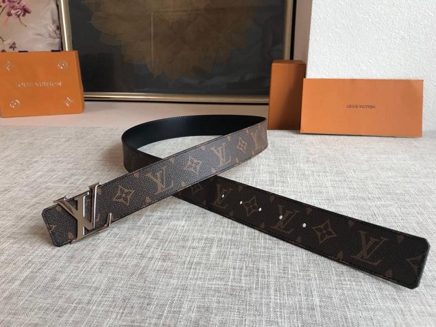 Louis vuitton original monogram canvas initials 40mm belt M9608S