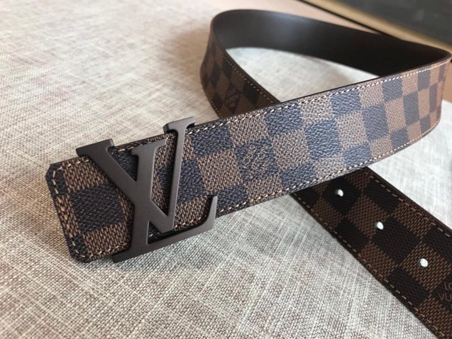 Louis vuitton original damier ebene initials 40mm belt m9606