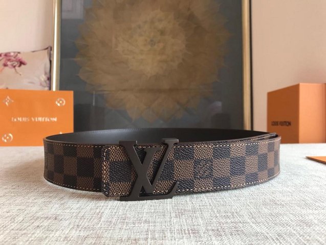 Louis vuitton original damier ebene initials 40mm belt m9606