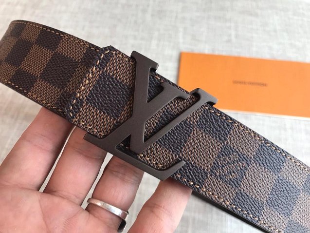 Louis vuitton original damier ebene initials 40mm belt m9606