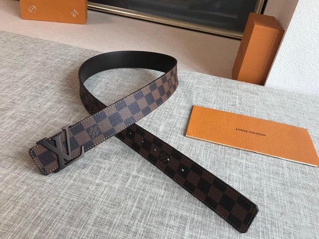 Louis vuitton original damier ebene initials 40mm belt m9606