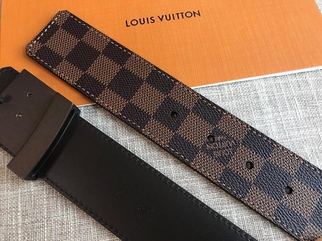 Louis vuitton original damier ebene initials 40mm belt m9606