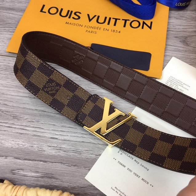 Louis vuitton original damier ebene reversible 40mm belt M9821 