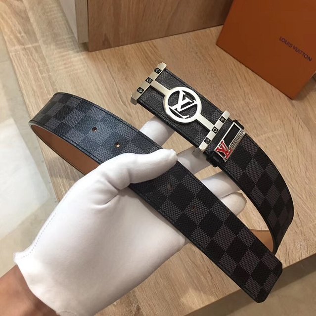 Louis vuitton original damier graphite 38mm belt M9876