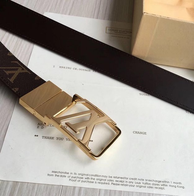 Louis vuitton original monogram 35mm belt M9839U 