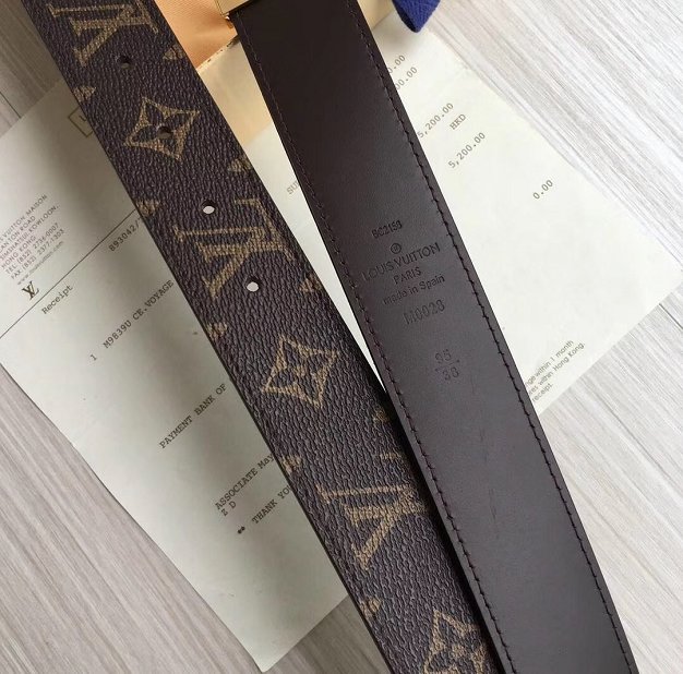 Louis vuitton original monogram 35mm belt M9839U 