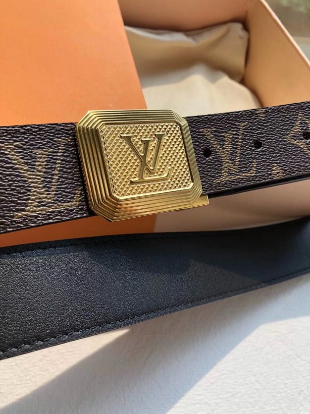 Louis vuitton original monogram canvas 35mm belt M9164