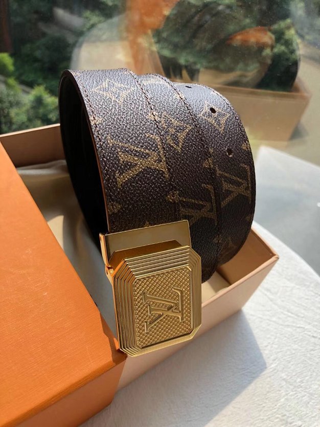 Louis vuitton original monogram canvas 35mm belt M9164