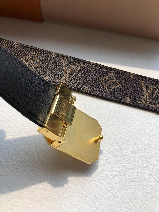 Louis vuitton original monogram canvas 35mm belt M9164