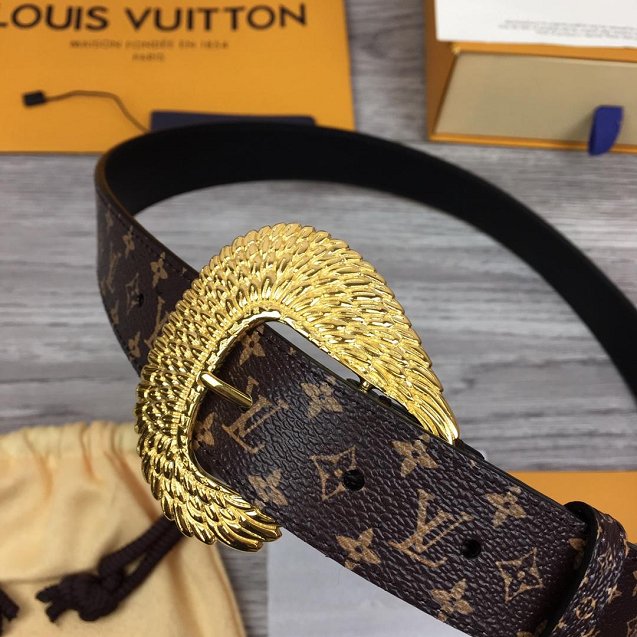 Louis vuitton original monogram canvas angels 30mm belt M0102 