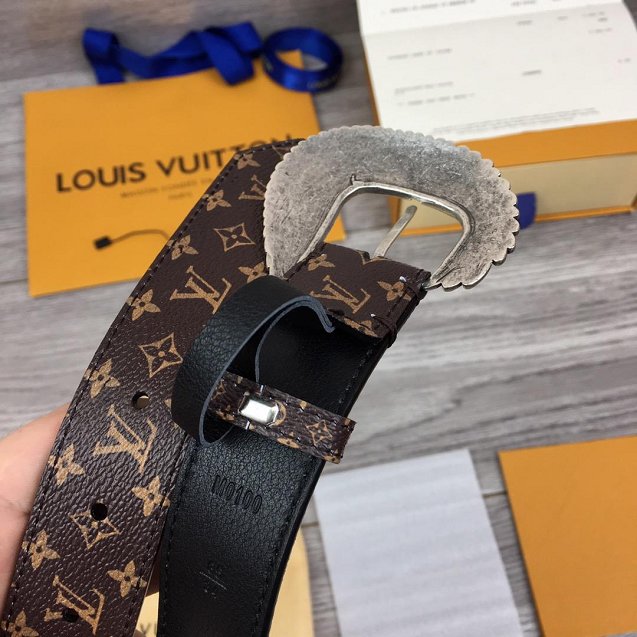 Louis vuitton original monogram canvas angels 30mm belt M0102 