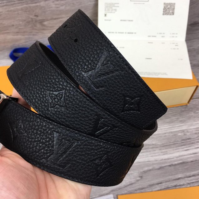 Louis vuitton original togo leather 40mm belt M9283 black