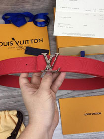Louis vuitton original togo leather 40mm belt M9283 red