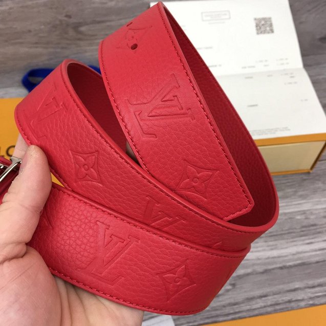 Louis vuitton original togo leather 40mm belt M9283 red