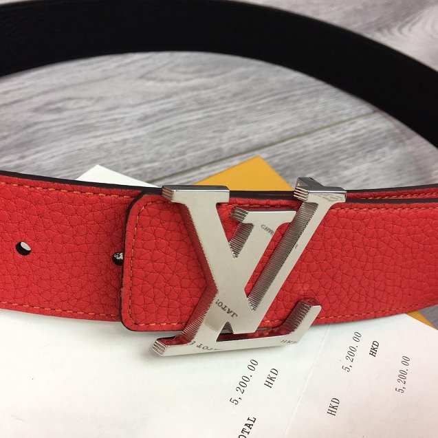 Louis vuitton original togo leather reversible 40mm belt M9152 red
