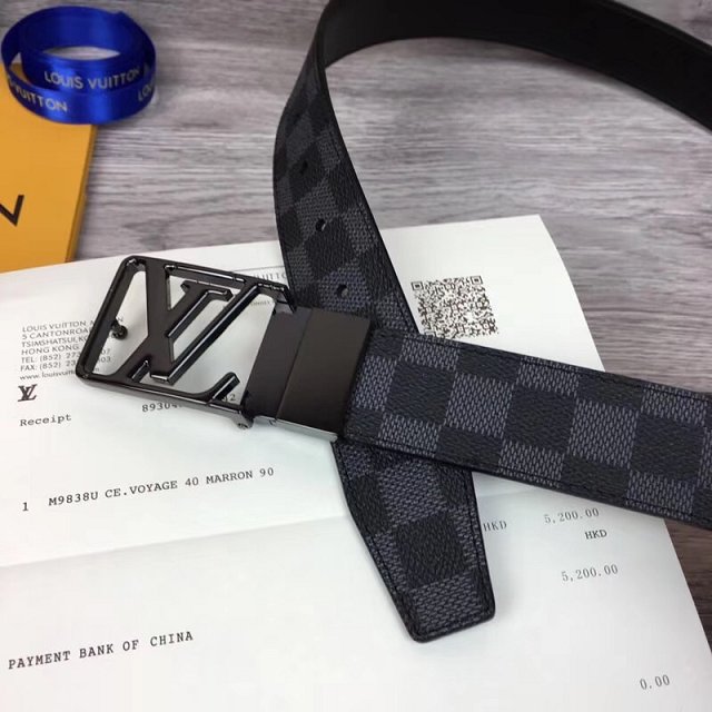 Louis vuitton original daimer graphite city 35mm reversible belt M0028Q