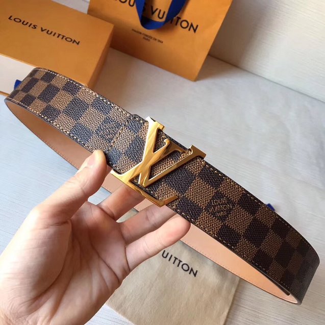 Louis vuitton original damier ebene initials 40mm belt M9609S