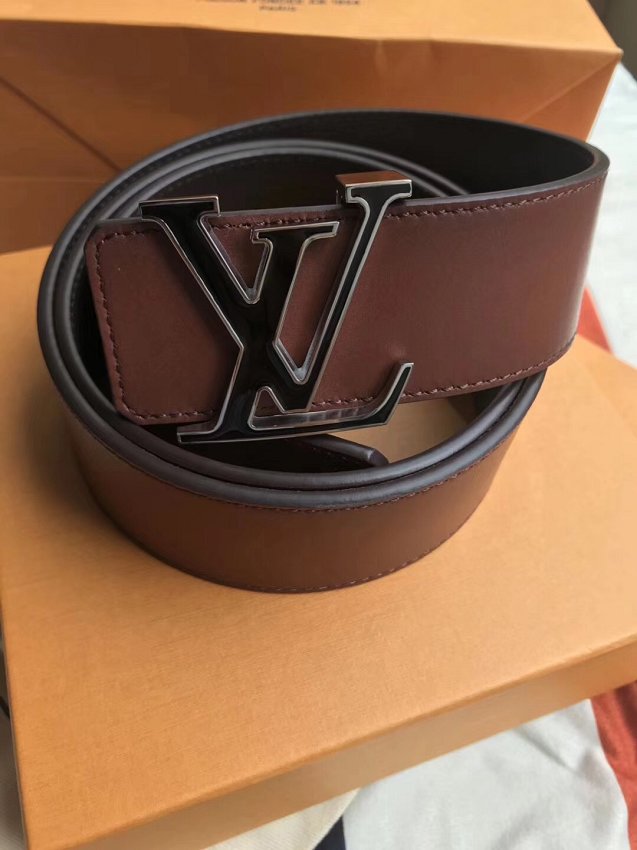 Louis vuitton original calfskin mens 40mm belt M9904V coffee